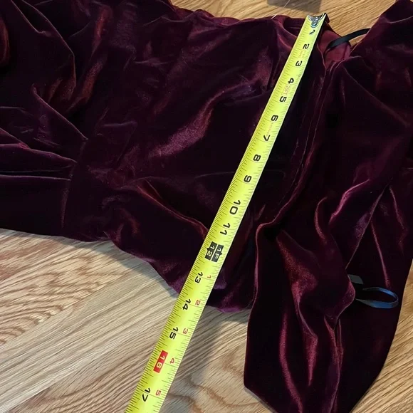 BHLDN Edison Red Velvet Dress Size 0 NWT